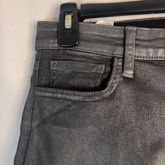 Joes Glossy Waxed Gray Coated The Charlie High Rise Skinny Ankle Jeans Size 28 - Picture 6 of 12